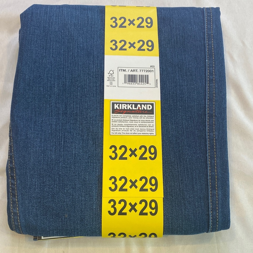 Kirkland Signature Mens Straight Fit Comfort Stretch Jeans Blue 32x29‎ 7772001 - Picture 5 of 5